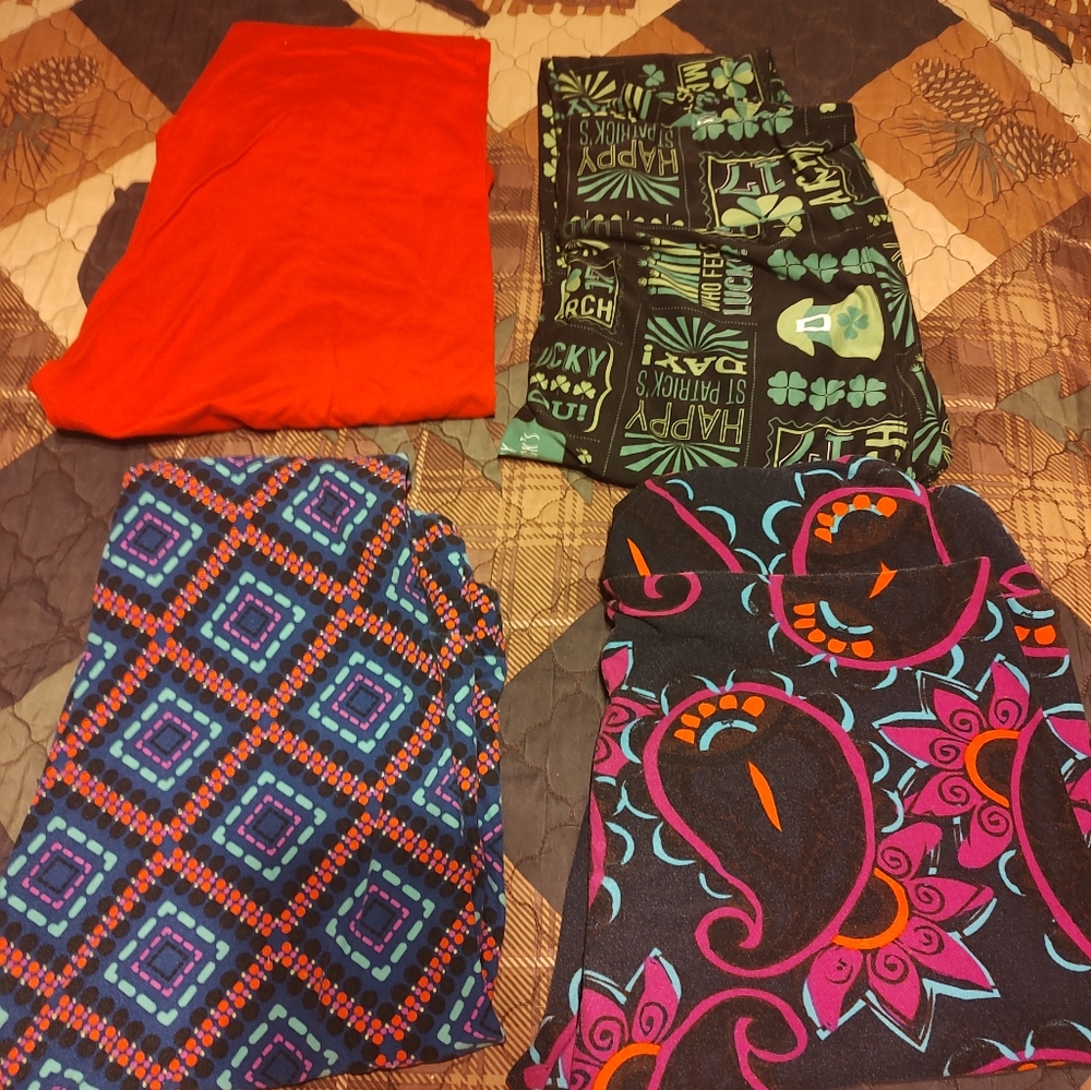 4x LuLaRoe tall/curvy leggings. Super soft. Used but still have plenty of wear